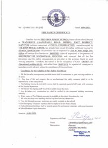 2023 Fire Certificate update